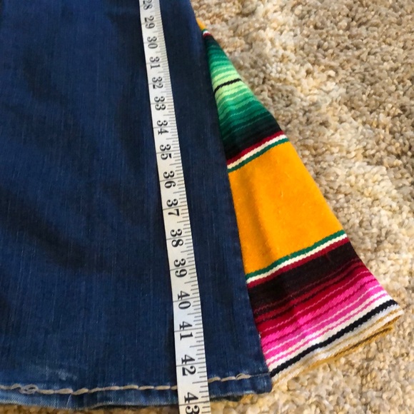 ๐Hippie boho ๐Revamp Serape๐True Religion Becky bellbottoms - Picture 2 of 8